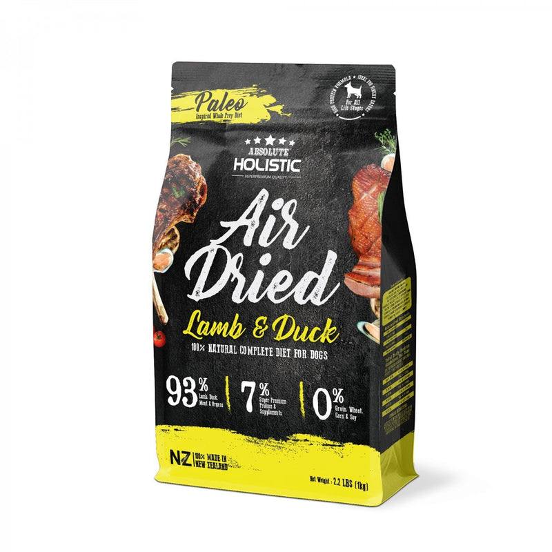 Absolute Holistic Air Dried Dog Food Lamb and Duck 1kg-Habitat Pet Supplies