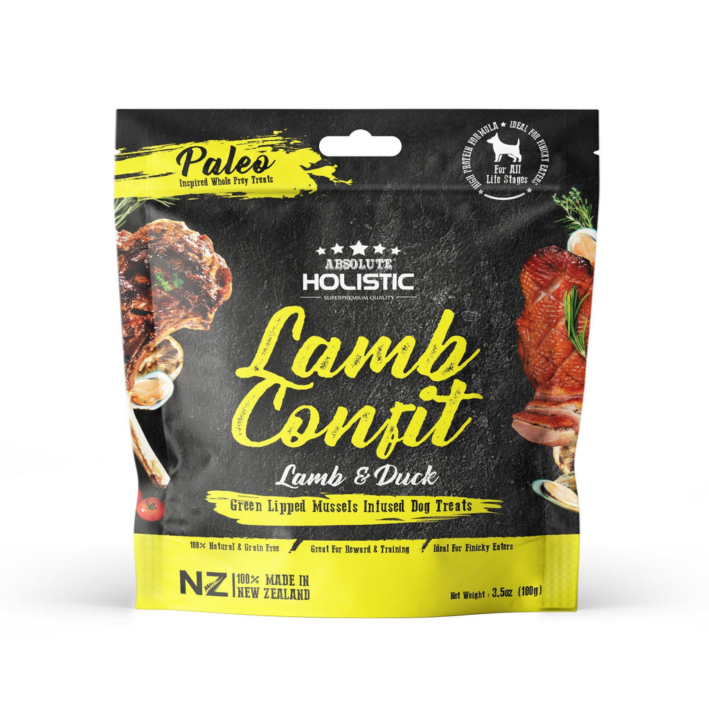 Absolute Holistic Air Dried Dog Treats Lamb Confit 100g>(///)<-Habitat Pet Supplies