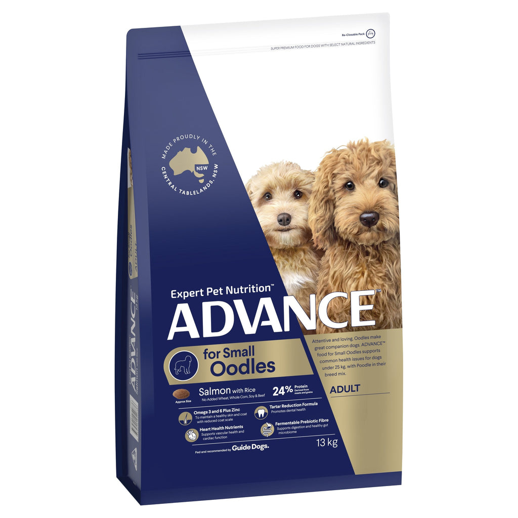 Advance Salmon and Rice Small Oodles Adult Dog Dry Food 13kg^^^-Habitat Pet Supplies