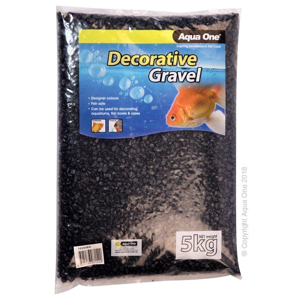 Aqua One Gravel Black 5kg-Habitat Pet Supplies