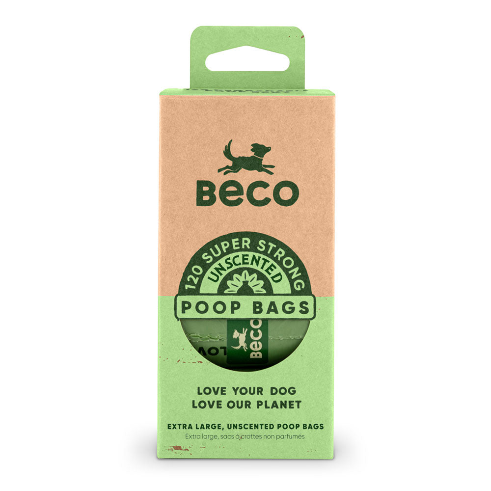 Beco Super Strong Unscented Dog Poop Bags 120pk^^^-Habitat Pet Supplies