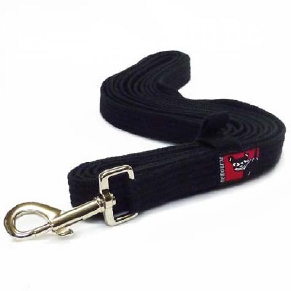 Black Dog Wear Wear 5m Long Lead Black 20mm-Habitat Pet Supplies