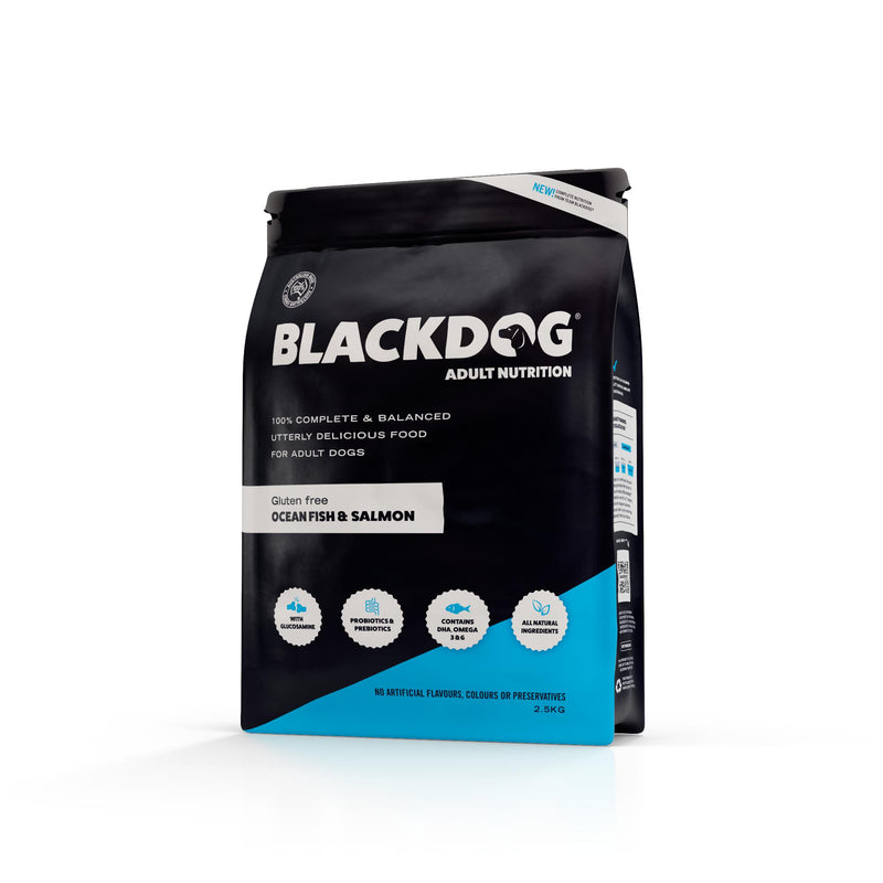 Blackdog Ocean Fish Salmon Rice and Vegetables Adult Dry Dog Food 2.5kg-Habitat Pet Supplies