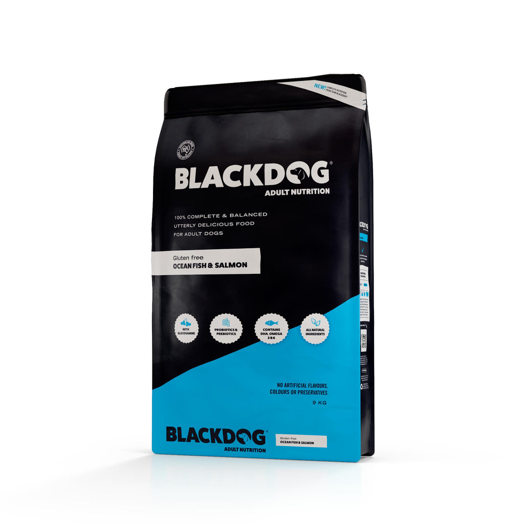 Blackdog Ocean Fish Salmon Rice and Vegetables Adult Dry Dog Food 9kg-Habitat Pet Supplies