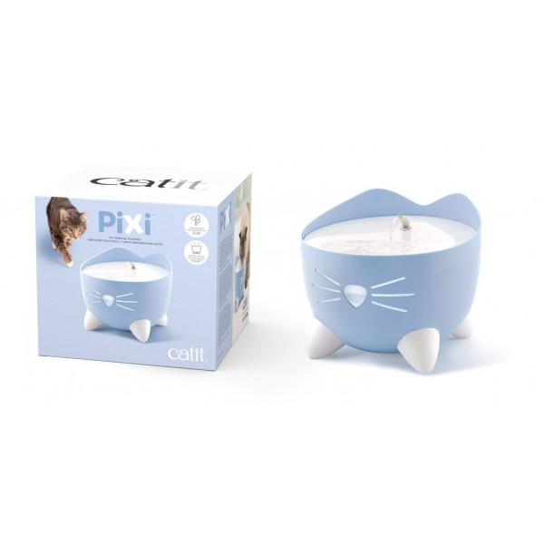 Catit Pixi Water Fountain for Cats Light Blue-Habitat Pet Supplies