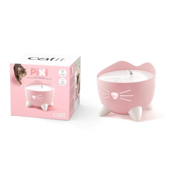 Catit Pixi Water Fountain for Cats Light Pink-Habitat Pet Supplies