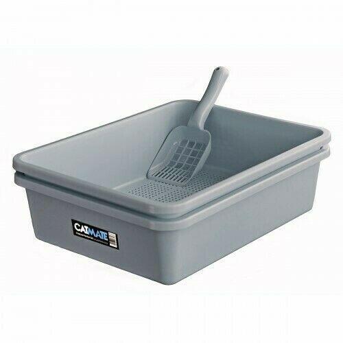 Catmate Sieve Cat Litter Tray Grey*~*-Habitat Pet Supplies