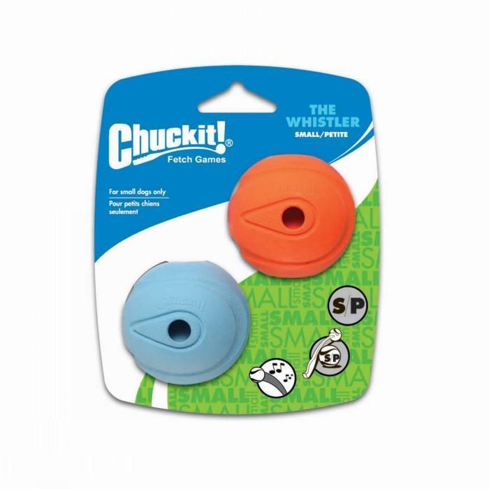 Chuckit Whistler Ball Small Dog Toy 2 Pack^^^-Habitat Pet Supplies