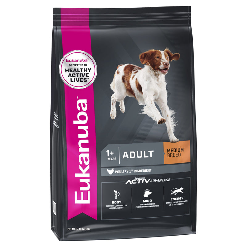 Eukanuba Dog Adult Medium Breed Dry Food 15kg=^._.^=-Habitat Pet Supplies