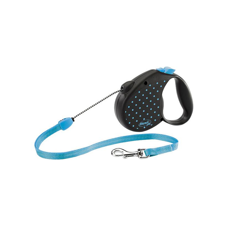 Flexi Dots Retractable Dog Lead Blue Medium 5m*~*-Habitat Pet Supplies