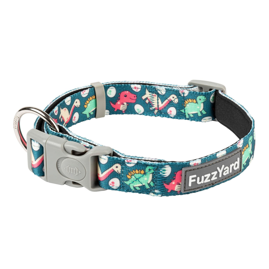 FuzzYard Dog Collar Dinosaur Land Medium***-Habitat Pet Supplies