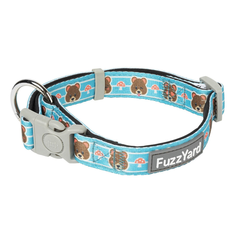 FuzzYard Dog Collar Fuzz Bear Medium***-Habitat Pet Supplies