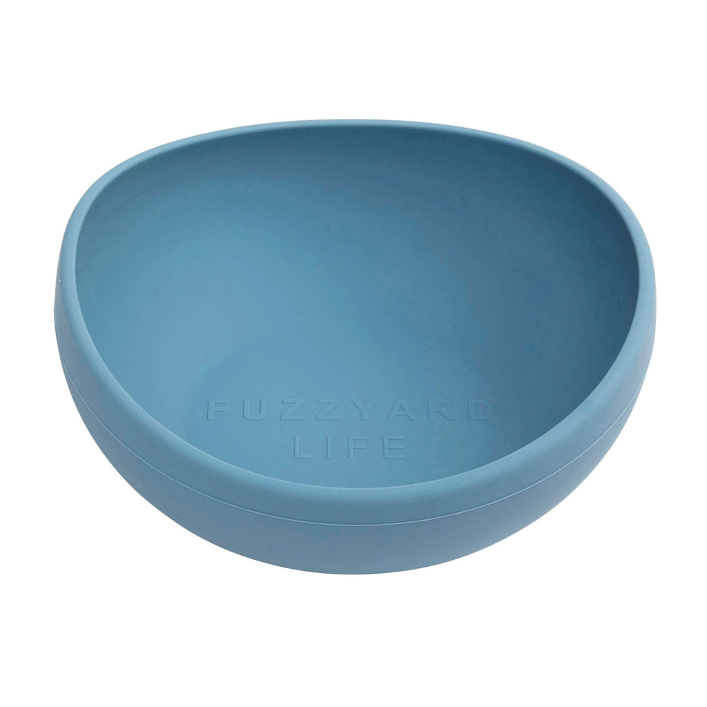 FuzzYard Life Silicone Dog Bowl French Blue Large*~*-Habitat Pet Supplies