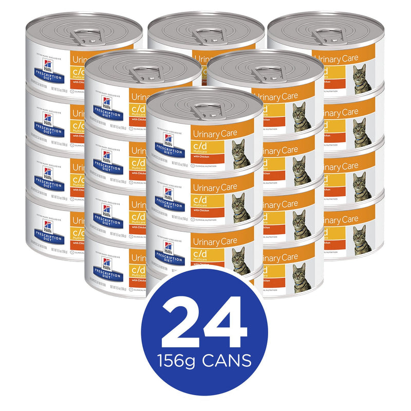 Hills Prescription Diet Cat c/d Multicare Urinary Care Chicken Wet Food 156g x 24