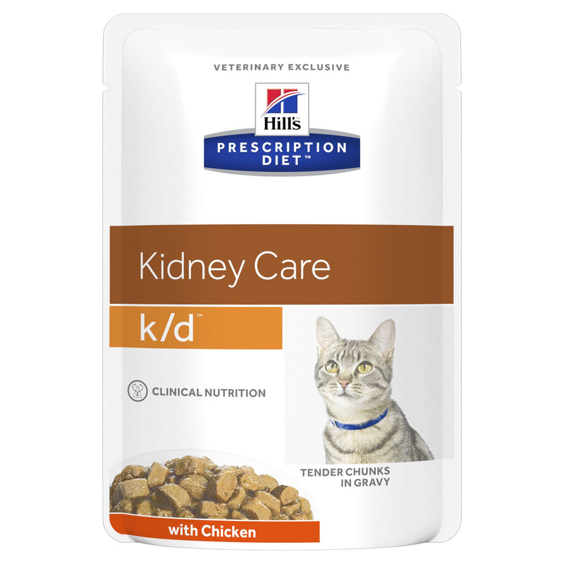 Hills Prescription Diet Cat k/d Kidney Care Chicken Wet Food Pouch 85g-Habitat Pet Supplies