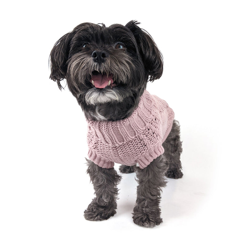 Huskimo French Knit Dog Jumper Rose Pink 46cm ^^^