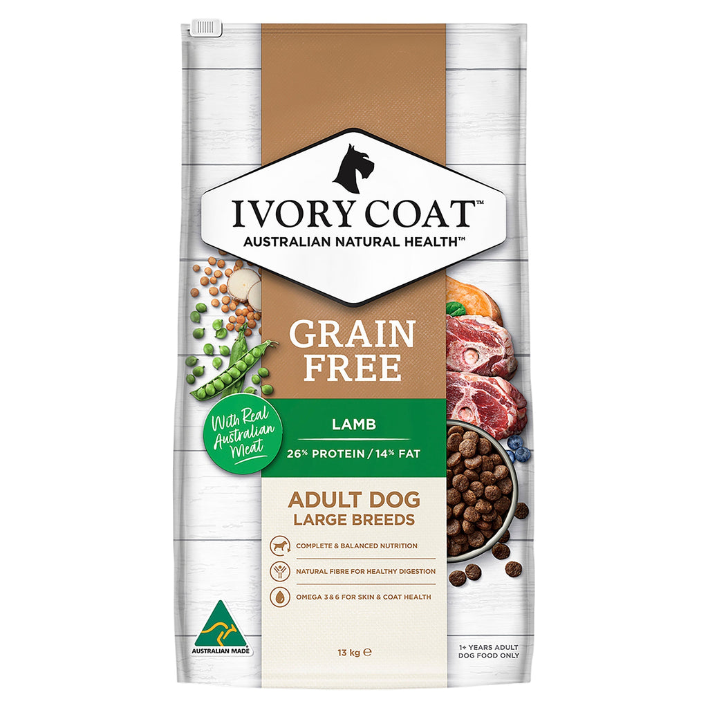 Ivory Coat Grain Free Lamb Large Breed Adult Dog Dry Food 13kg-Habitat Pet Supplies