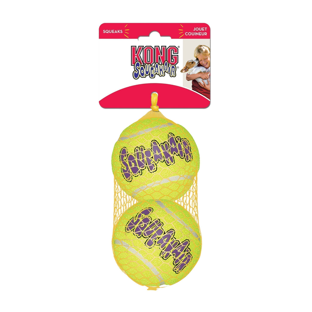 KONG Airdog Squeaker Balls Large Dog Toy 2 Pack-Habitat Pet Supplies