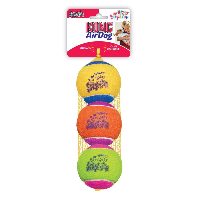 KONG AIRDOG SQUEAKER BIRTHDAY BALLS - Habitat Pet Supplies Altona & Chirnside Park