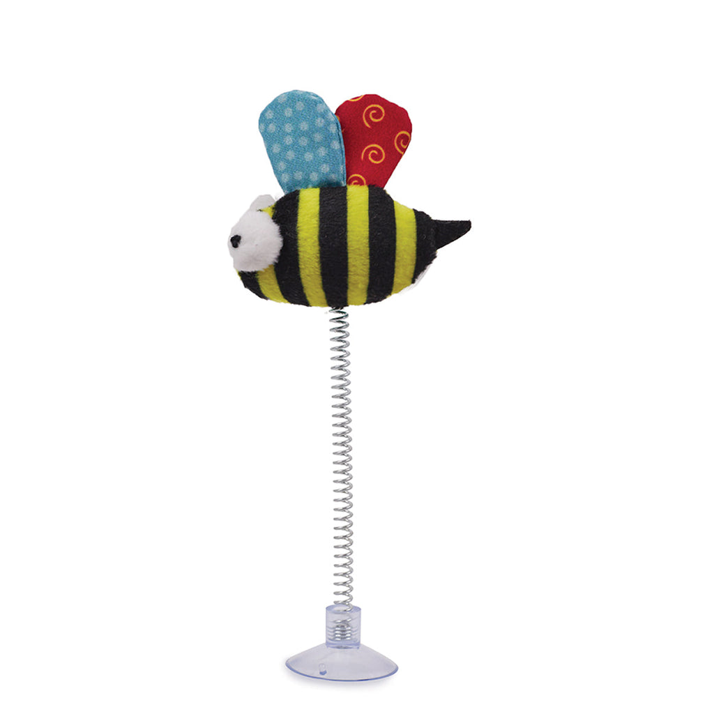 Kazoo Bouncy Bee Cat Toy^^^-Habitat Pet Supplies