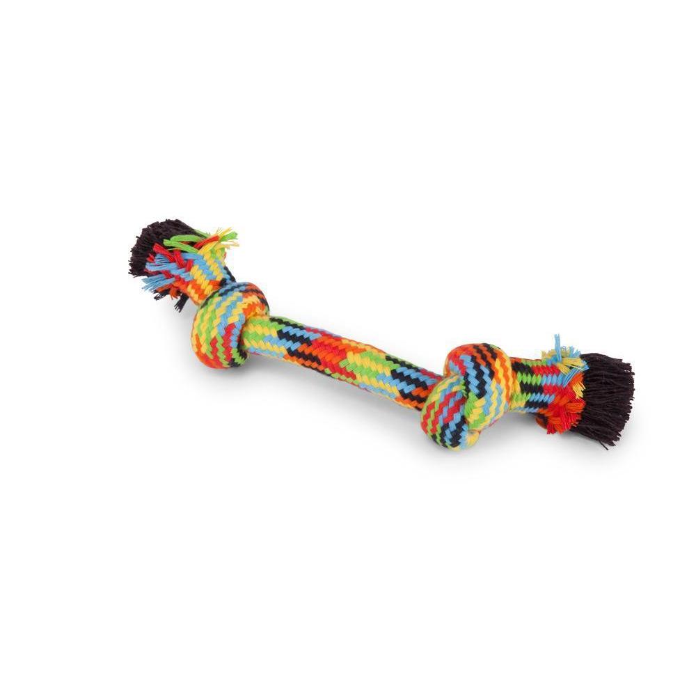 Kazoo Braided Rope Knot Bone Small Dog Toy^^^-Habitat Pet Supplies