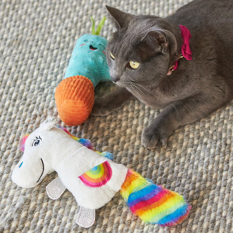 Kazoo Crinkle Unicorn Cat Toy^^^