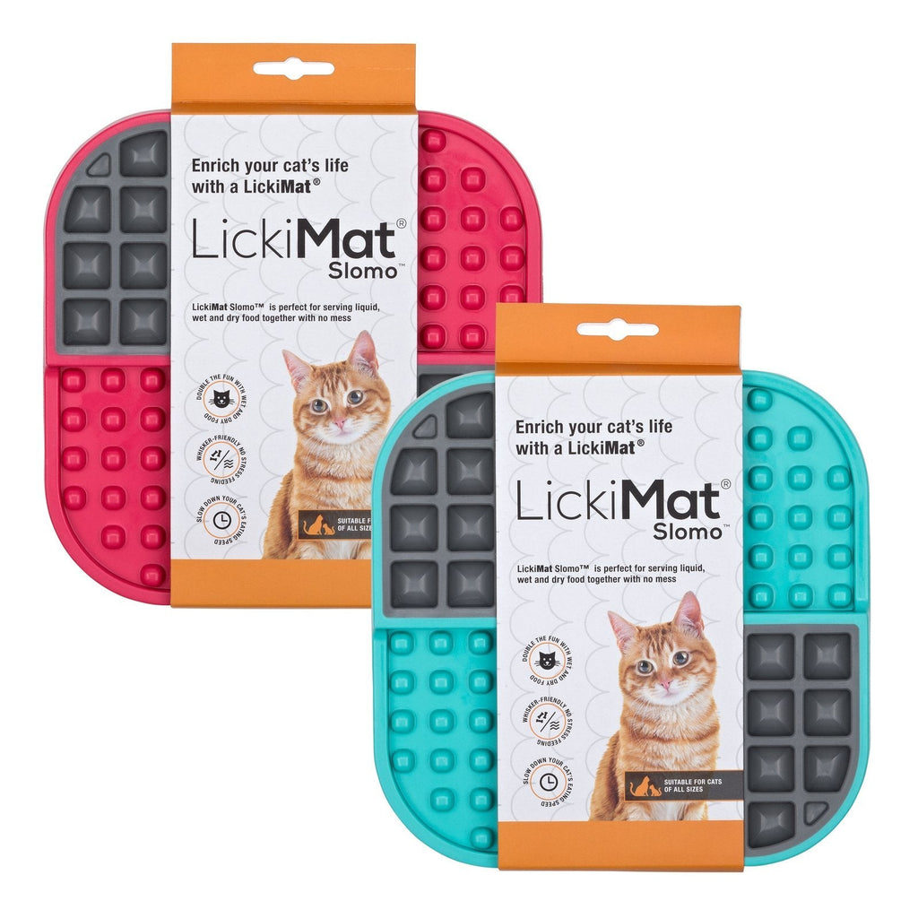 LickiMat Slomo Slow Feeder Mat for Cats Pink^^^-Habitat Pet Supplies