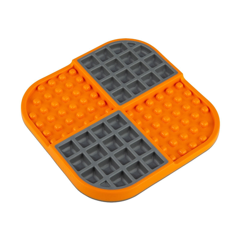 LickiMat Slomo Slow Feeder Mat for Dogs Orange*-Habitat Pet Supplies