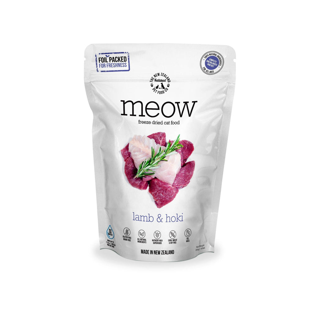 Meow Freeze Dried Cat Food Lamb & Hoki Fish 280g~~~-Habitat Pet Supplies