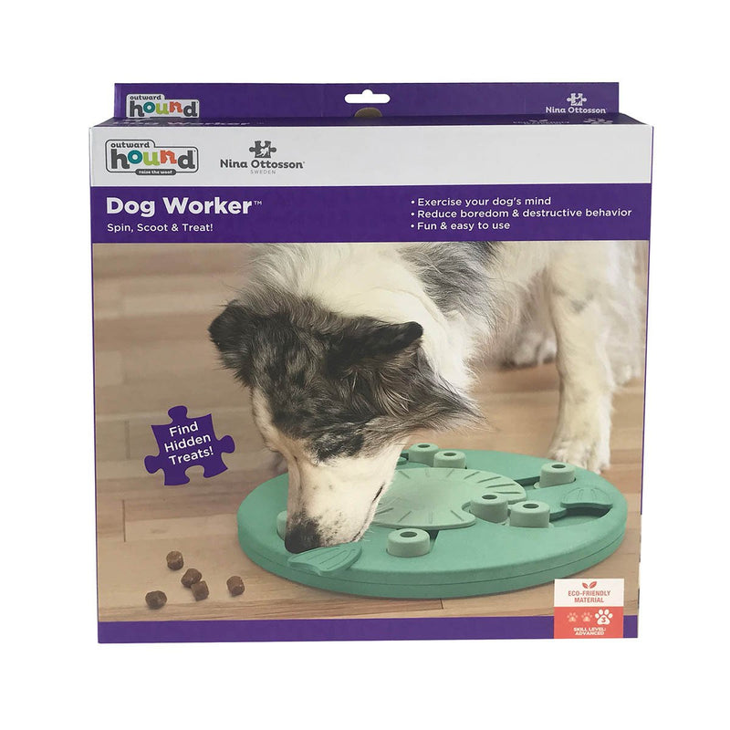 Nina Ottosson Dog Worker Green Puzzle Feeder Dog Toy