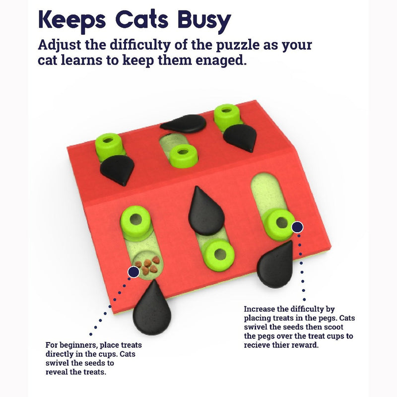 Nina Ottosson Melon Madness Puzzle and Play Cat Toy