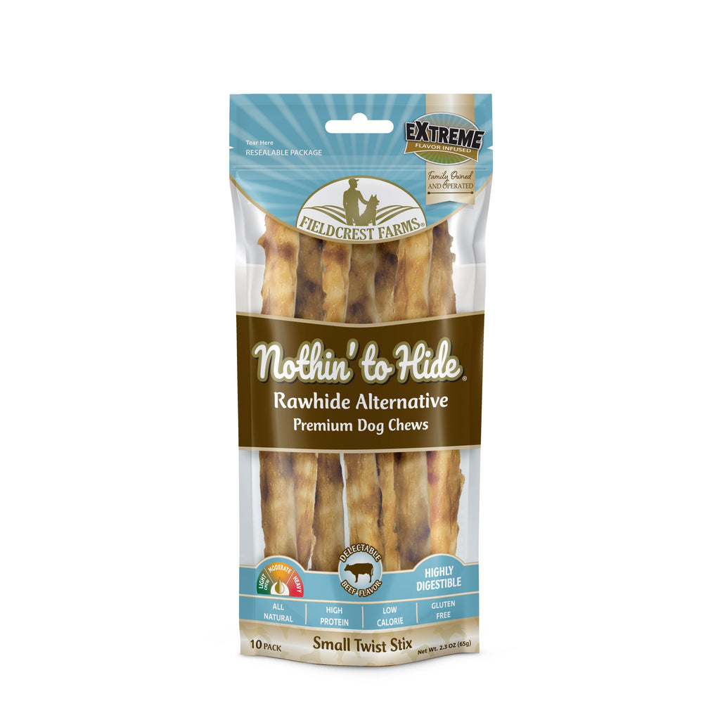 Nothin to Hide Beef Twist Stix Small Dog Treats 10 Pack^^^-Habitat Pet Supplies