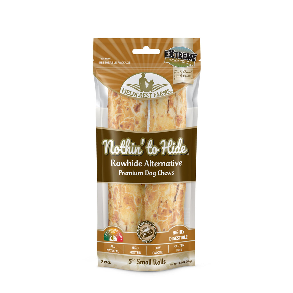 Nothin to Hide Peanut Butter Roll Small Dog Treats 2 Pack^^^-Habitat Pet Supplies