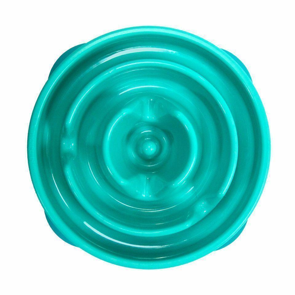 Outward Hound Fun Feeder Slo-Bowl Drop Dog Bowl Mini Teal-Habitat Pet Supplies