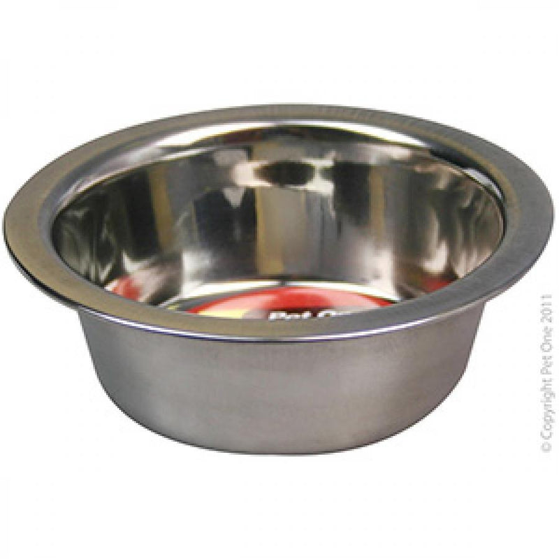 Pet One Bowl Standard Stainless Steel 180Ml-Habitat Pet Supplies