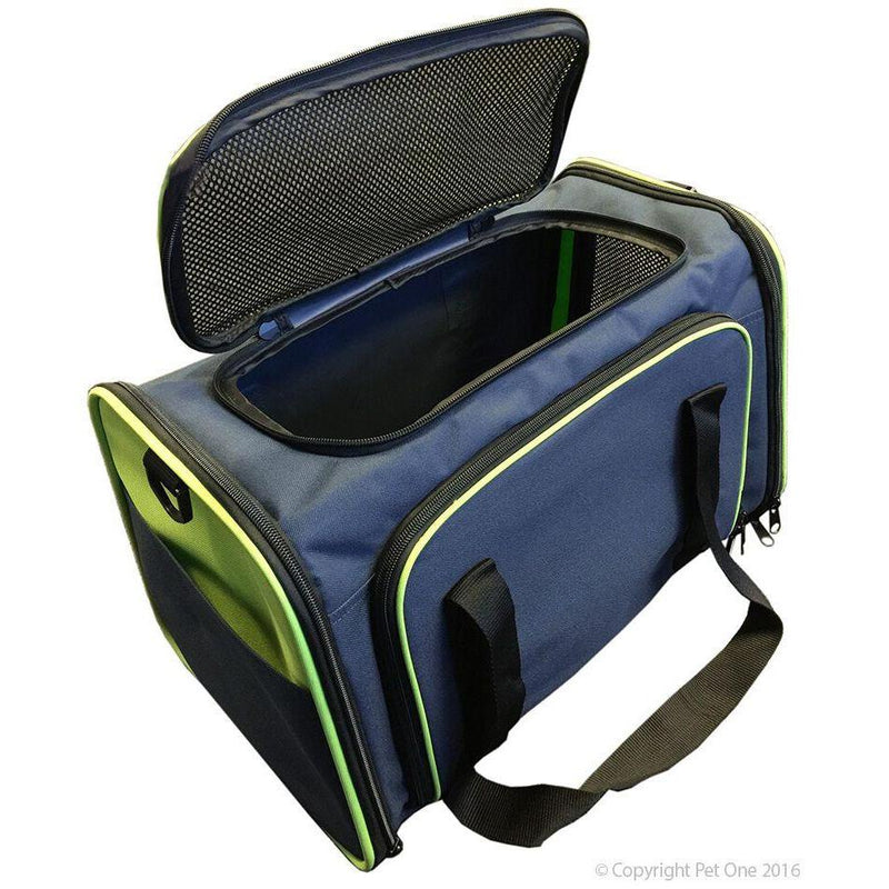 Pet One Soft Zip Out Expandable Carrier Blue