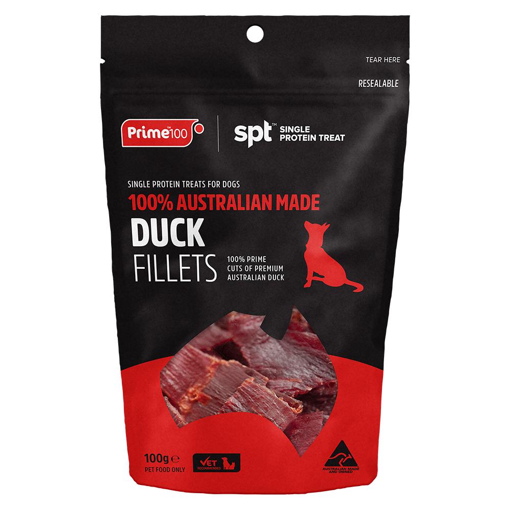 Prime 100 Dog SPT Duck Fillet Treats 100g^^^-Habitat Pet Supplies