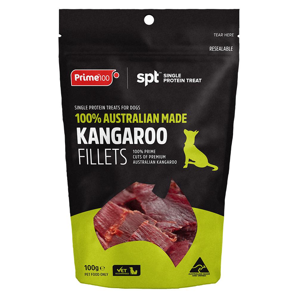 Prime 100 Dog SPT Kangaroo Fillet Treats 100g^^^-Habitat Pet Supplies