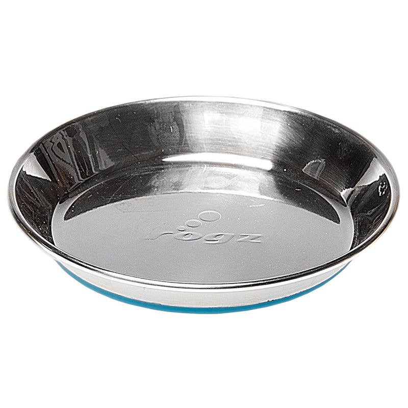 Rogz Anchovy Stainless Steel Cat Bowl Blue-Habitat Pet Supplies