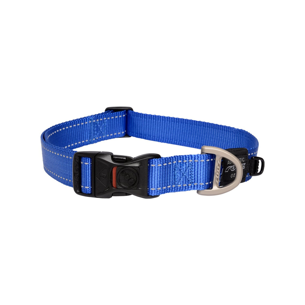 Rogz Classic Extra Large Dog Collar Blue^^^-Habitat Pet Supplies