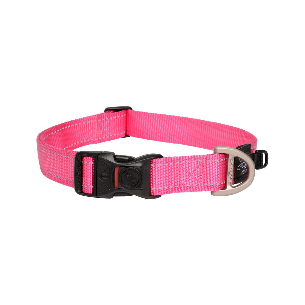 Rogz Classic Extra Large Dog Collar Pink^^^-Habitat Pet Supplies