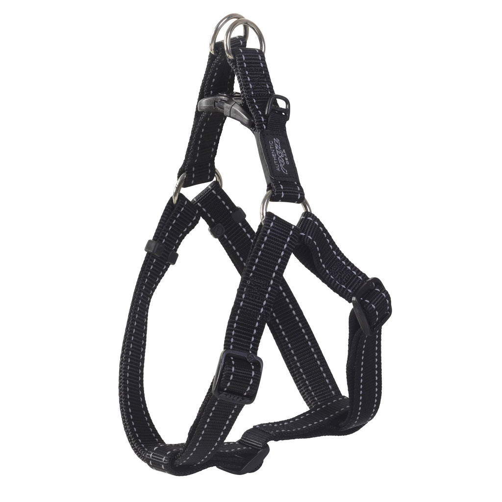 Rogz Classic Extra Large Dog Step-In Harness Black***-Habitat Pet Supplies