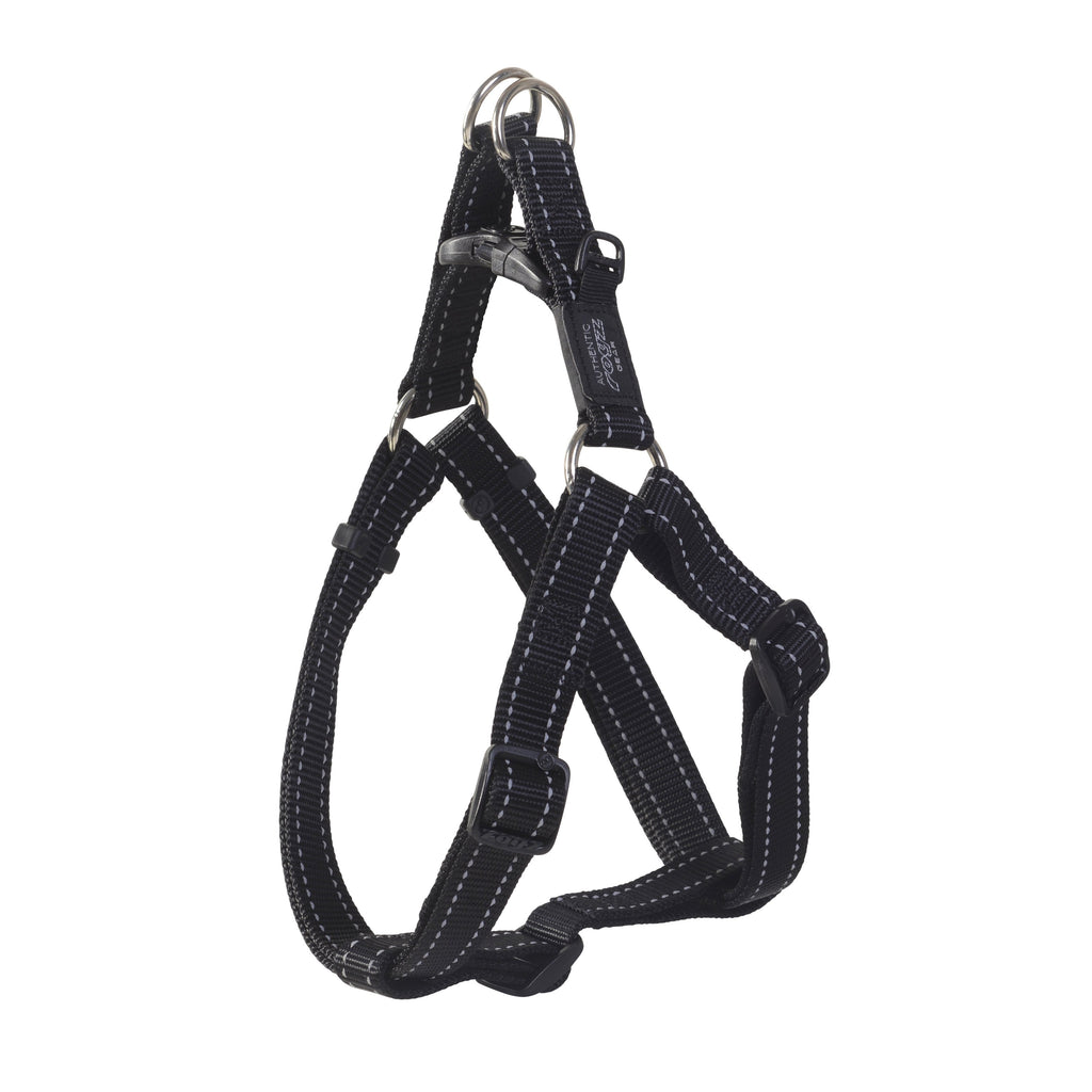 Rogz Classic Large Dog Step-In Harness Black***-Habitat Pet Supplies