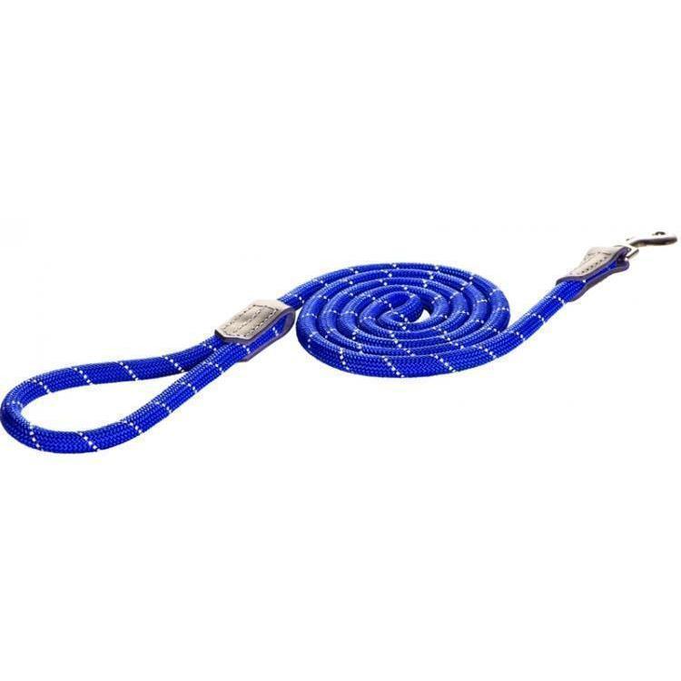 Rogz Classic Large Rope Dog Lead Blue-Habitat Pet Supplies