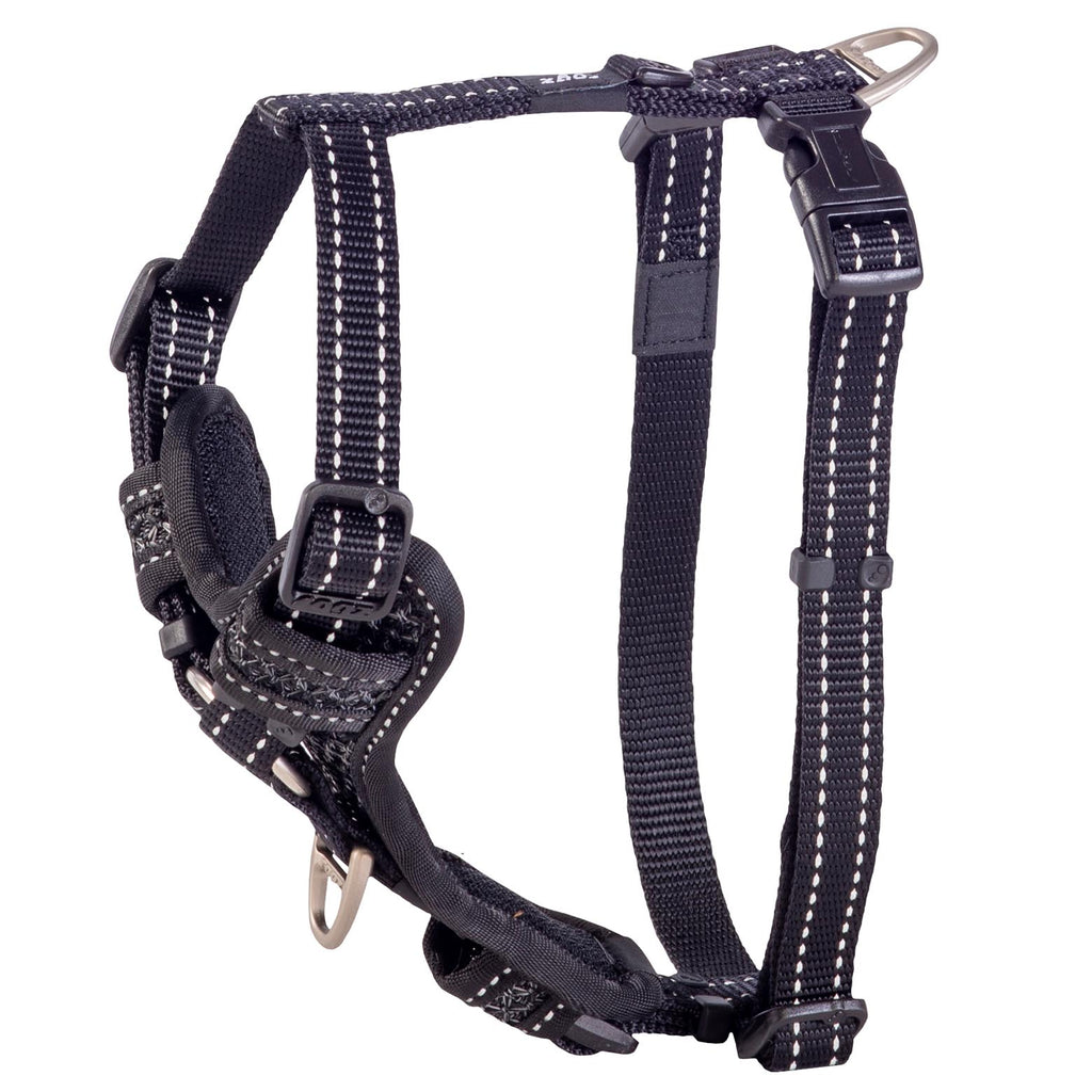 Rogz Control Dog Harness Black Small-Habitat Pet Supplies