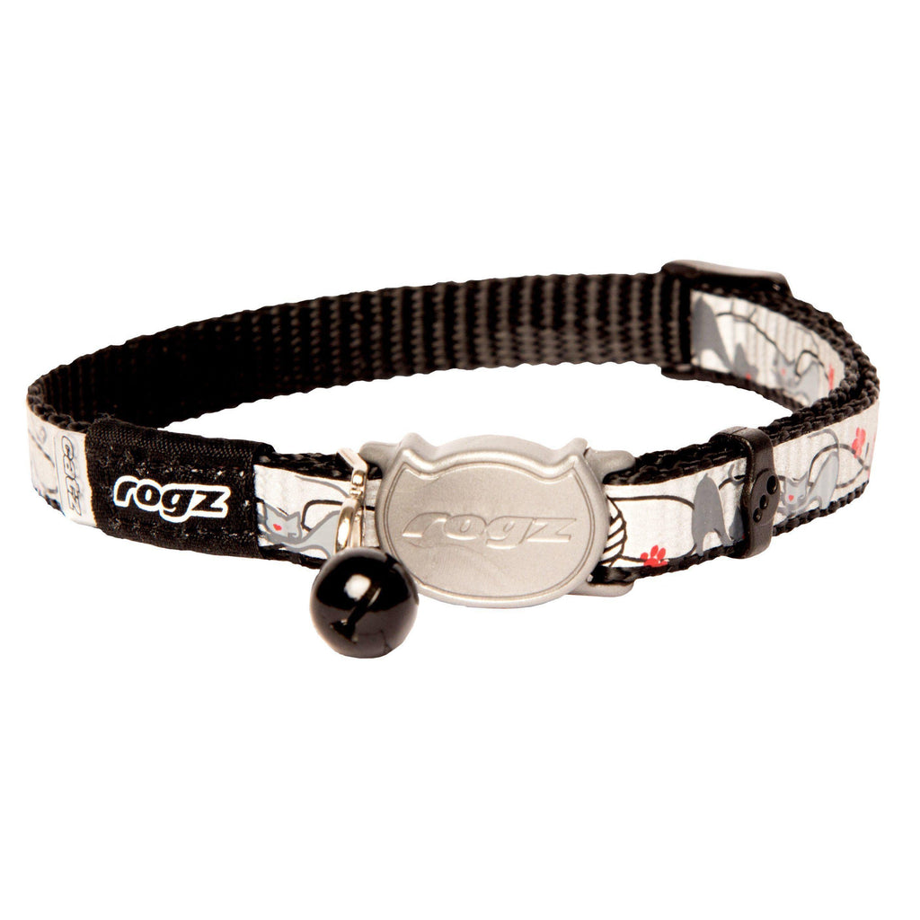 Rogz ReflectoCat Safeloc Small Cat Collar Black-Habitat Pet Supplies