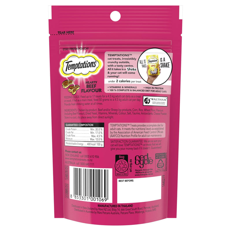 Temptations Cat Treats Hearty Beef 85g