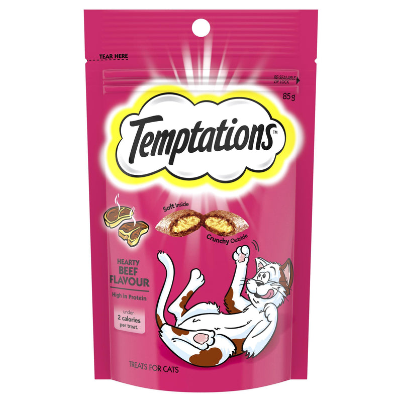 Temptations Cat Treats Hearty Beef 85g-Habitat Pet Supplies