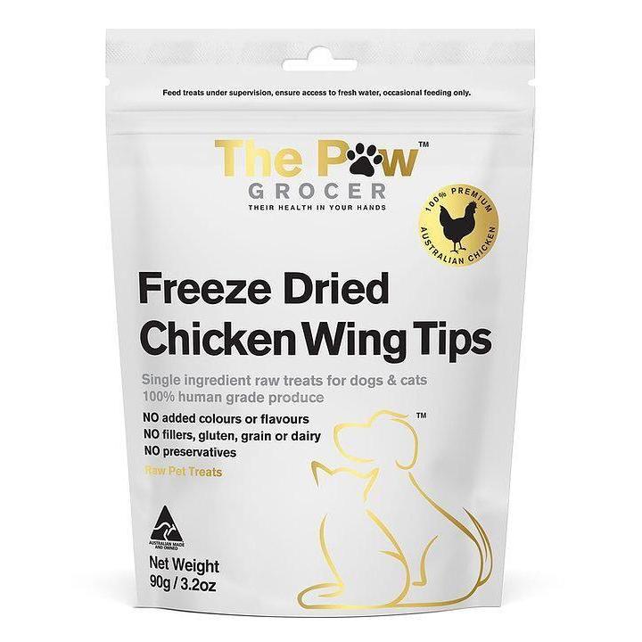 The Paw Grocer Freeze Dried Chicken Wing Tips Dog and Cat Treats 90g^^^-Habitat Pet Supplies