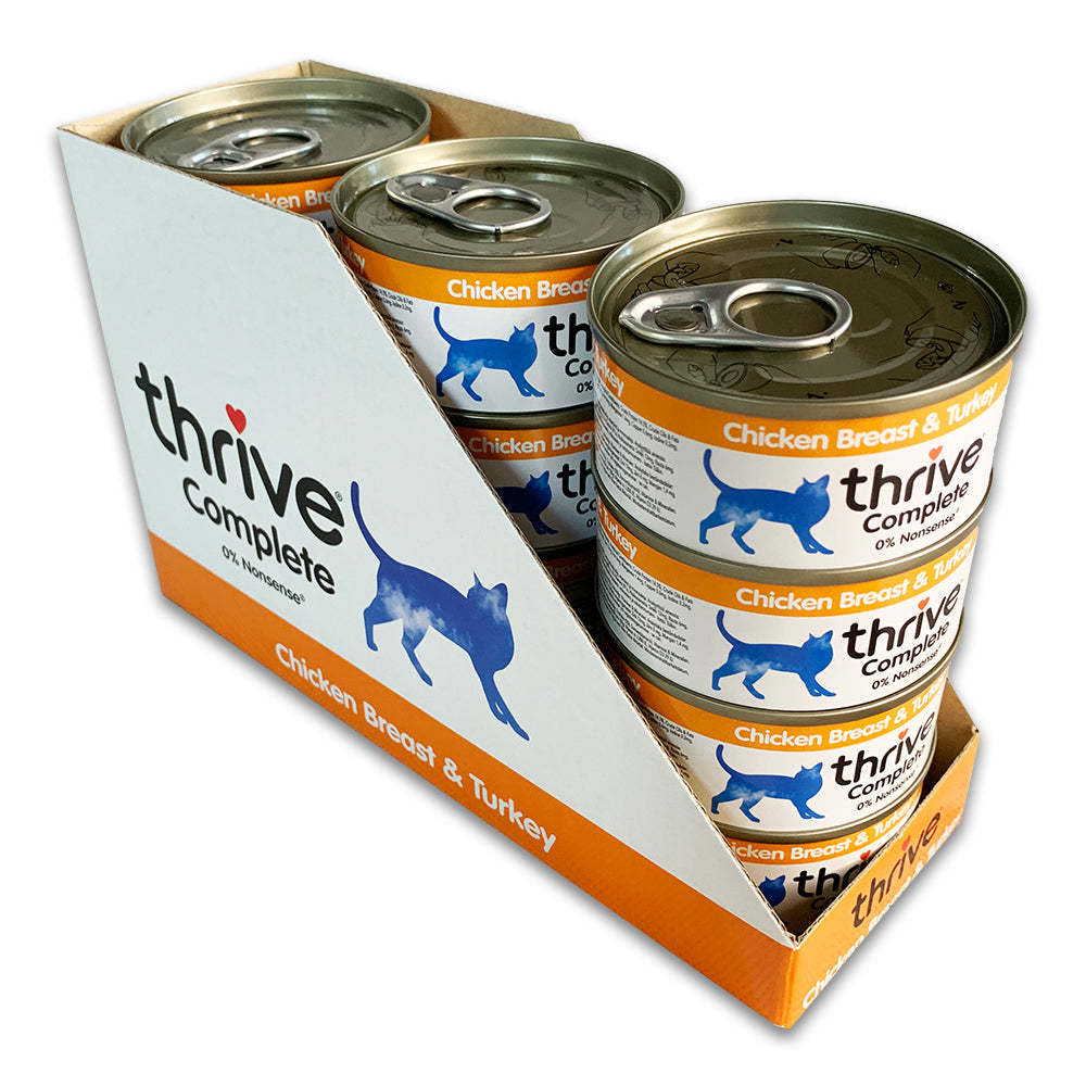 Thrive Chicken and Turkey Wet Cat Food 75g x 12^^^-Habitat Pet Supplies